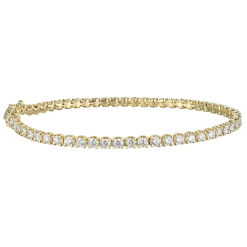 Discount Tennisarmbånd gult gull 4,00 carat Armbånd