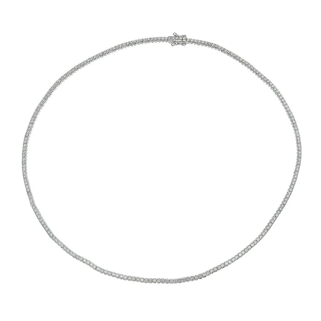 Online Tenniskjede i hvitt gull med diamanter 3,00 ct Halssmykker