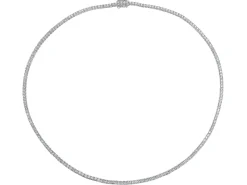 Fashion Tenniskjede i hvitt gull med diamanter 5,00 ct Halssmykker