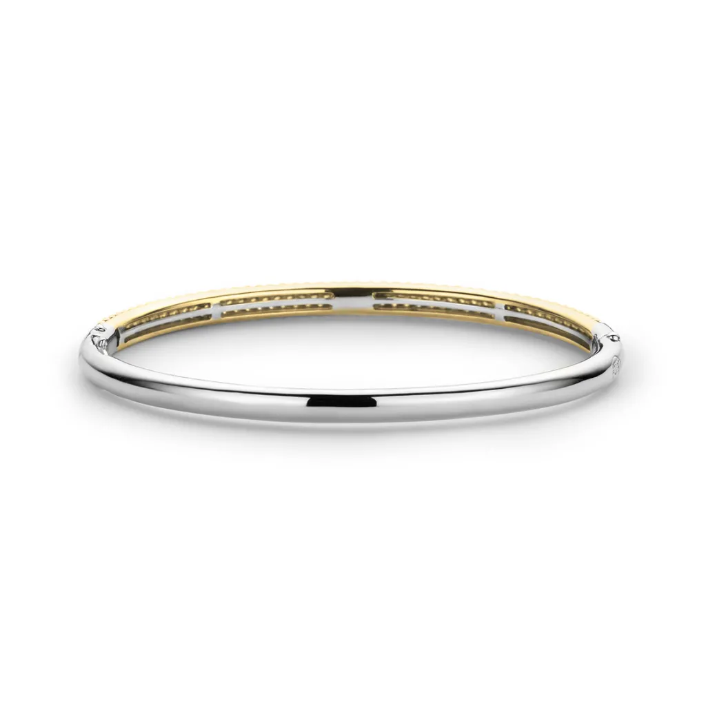 New armring i rhodiner og forgylt sølv med cubic zirkonia Armbånd
