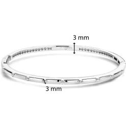 Sale armring i rhodinert sølv med cubic zirkonia Armbånd