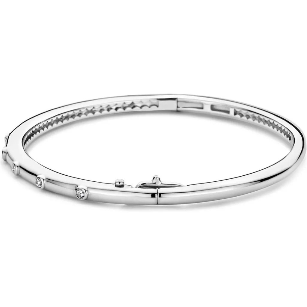 Sale armring i rhodinert sølv med cubic zirkonia Armbånd