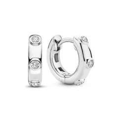 Online hoops med cubic zirkonia-stener Ørepynt