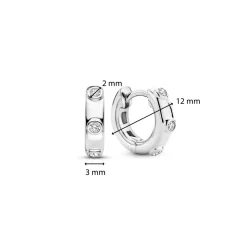 Online hoops med cubic zirkonia-stener Ørepynt