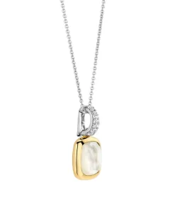 Outlet kjede med perlemor og cubic zirkonia Halssmykker