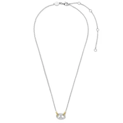 Discount kjede med sølvanheng med cubic zirkonia Halssmykker
