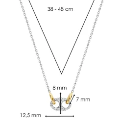 Discount kjede med sølvanheng med cubic zirkonia Halssmykker