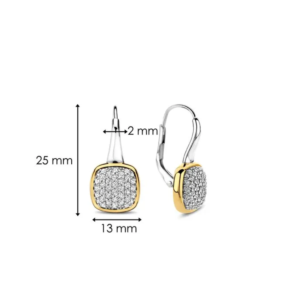Fashion kvadratisk ørepynt med cubic zirkonia Ørepynt