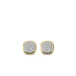Discount pavé studs i forgylt sølv Ørepynt