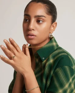 Discount pavé studs i forgylt sølv Ørepynt