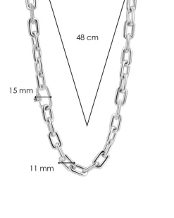 Fashion sølvkjede med cubic zirkonia Halssmykker