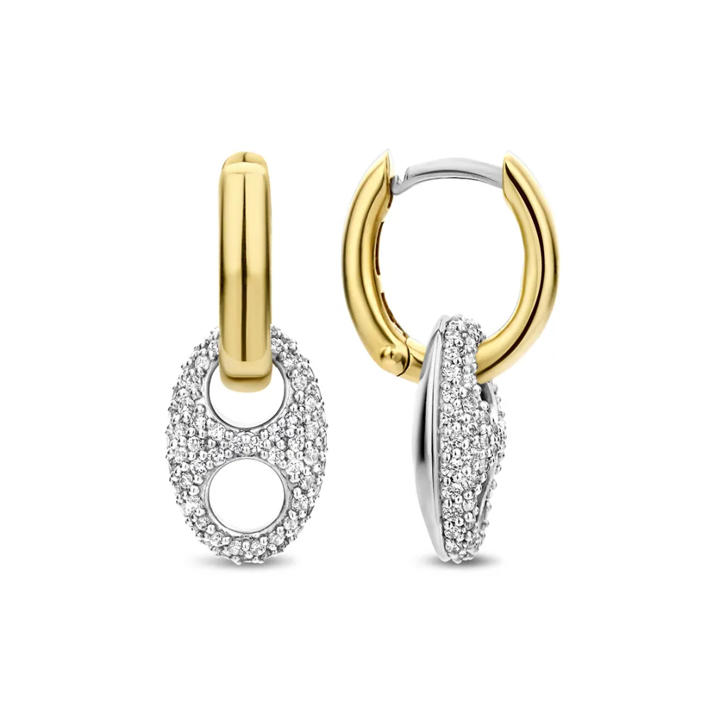 Discount sølvørepynt lenker med cubic zirkonia Ørepynt