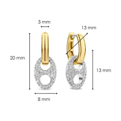 Discount sølvørepynt lenker med cubic zirkonia Ørepynt
