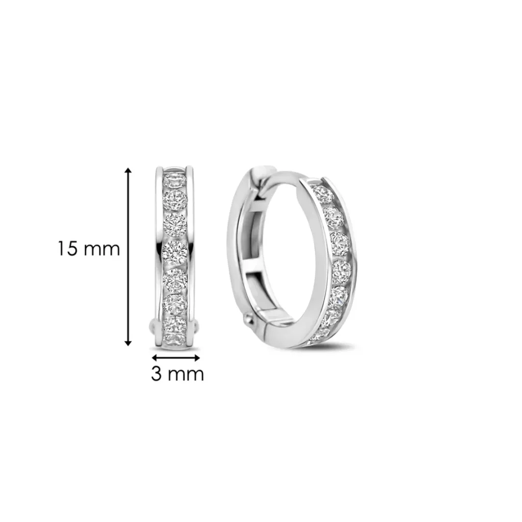 Sale sølvøreringer cubic zirkonia Ørepynt