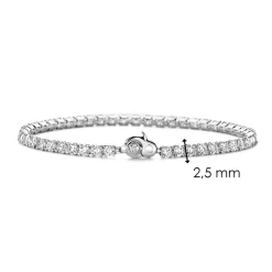 Outlet tennisarmbånd i sølv med cubic zirkonia Armbånd