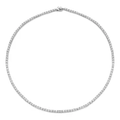 Best tenniskjede i sølv med cubic zirkonia 43 cm Halssmykker