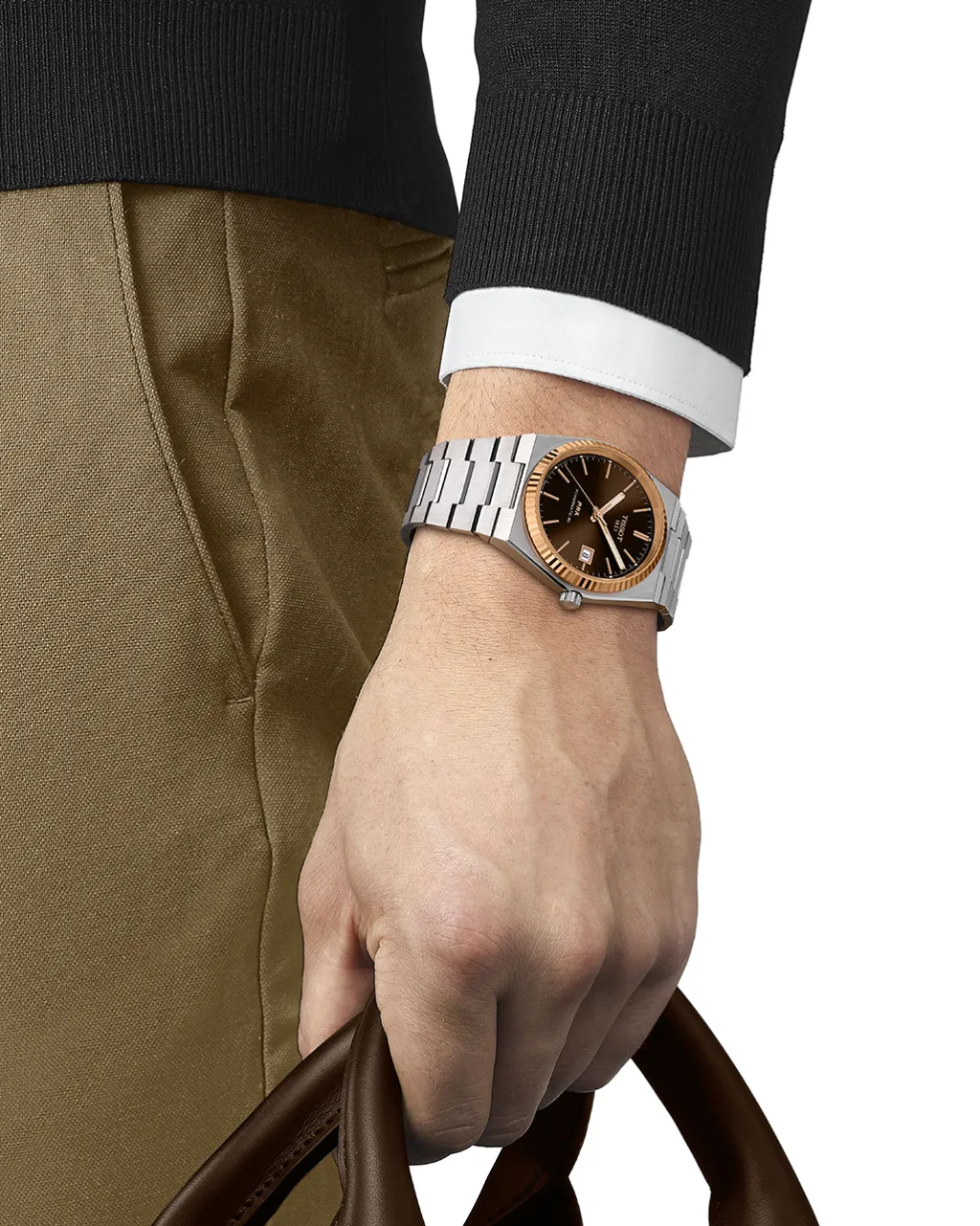 Sale PRX Powermatic 80 brun/sort 40 mm Two Tone Klokker | Til Han
