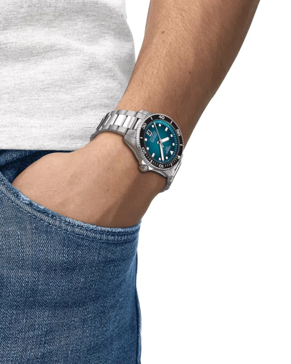 Sale Seastar 1000 Powermatic 80 turkis 40 mm Dykkerklokker | Til Han