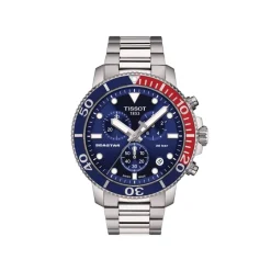 Clearance Seastar 1000 Quartz Chronograph blå 45,5 mm Dykkerklokker | Til Han