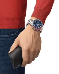 Clearance Seastar 1000 Quartz Chronograph blå 45,5 mm Dykkerklokker | Til Han