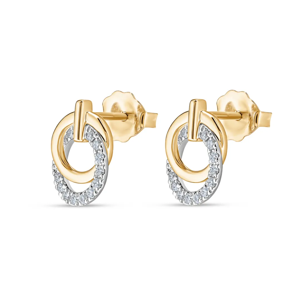 Best Tofarget gull diamantørepynt 0,13 ct Ørepynt
