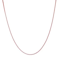 Clearance Veneziansk kjede roséforgylt sølv 1,0 mm Halssmykker