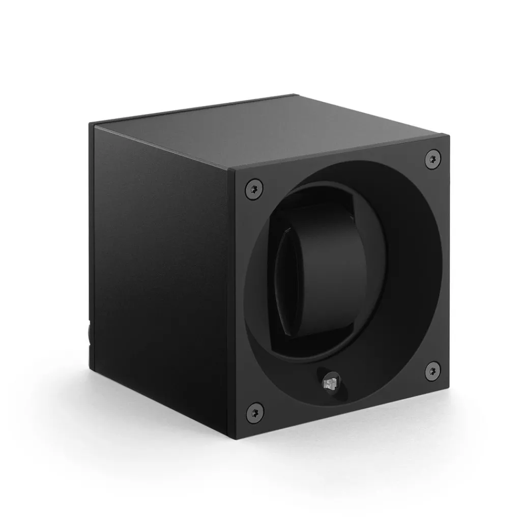 Outlet Watch winder aluminum masterbox sort Klokketilbehør
