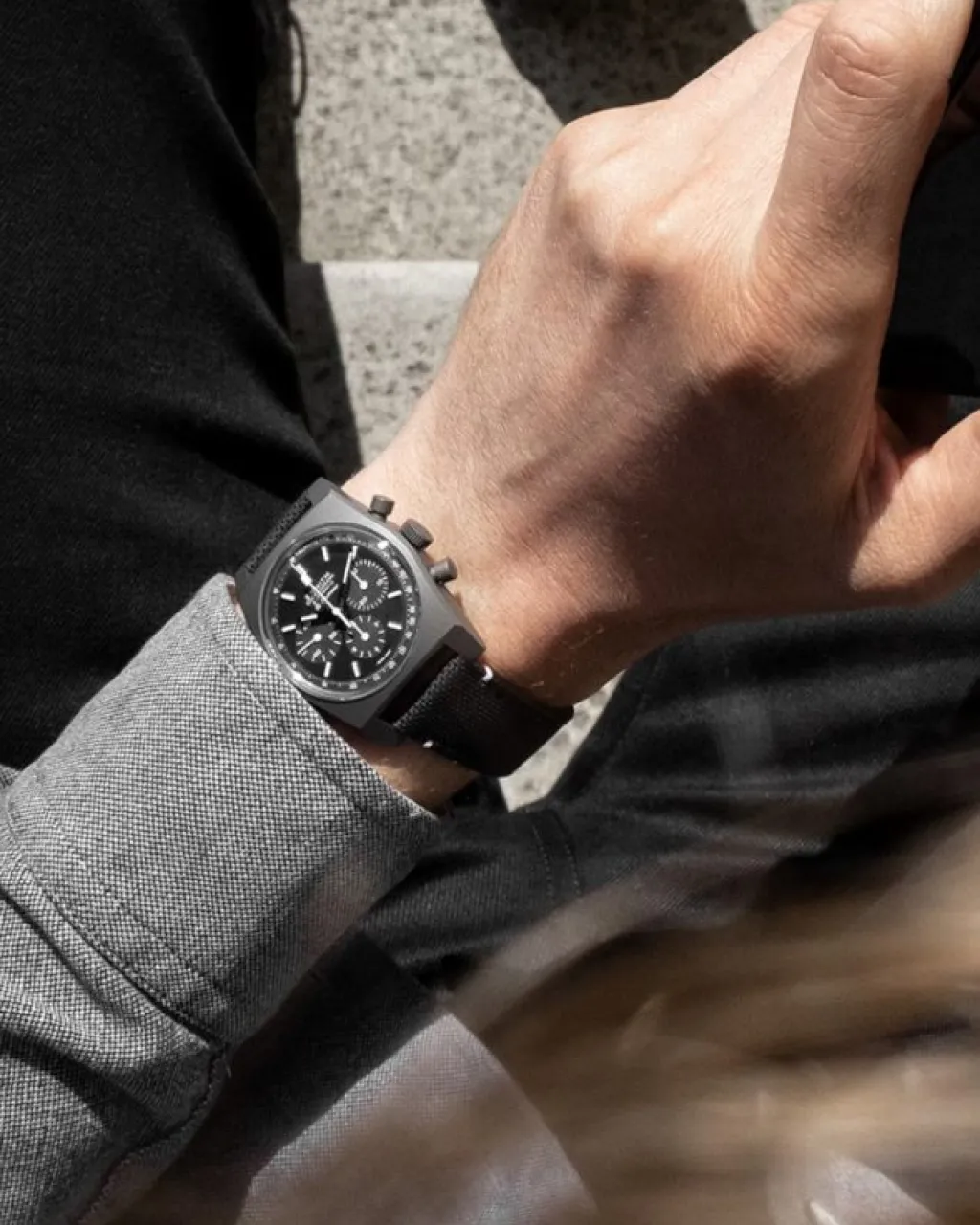 Fashion Chronomaster Revival Shadow svart 37 mm Til Han