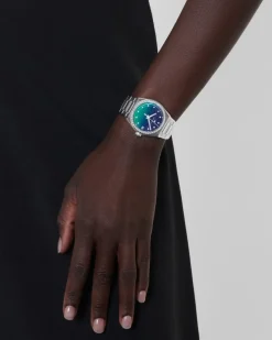 Fashion Defy Midnight Borealis grønn/blå 36 mm Klokker Med Diamanter | Til Henne